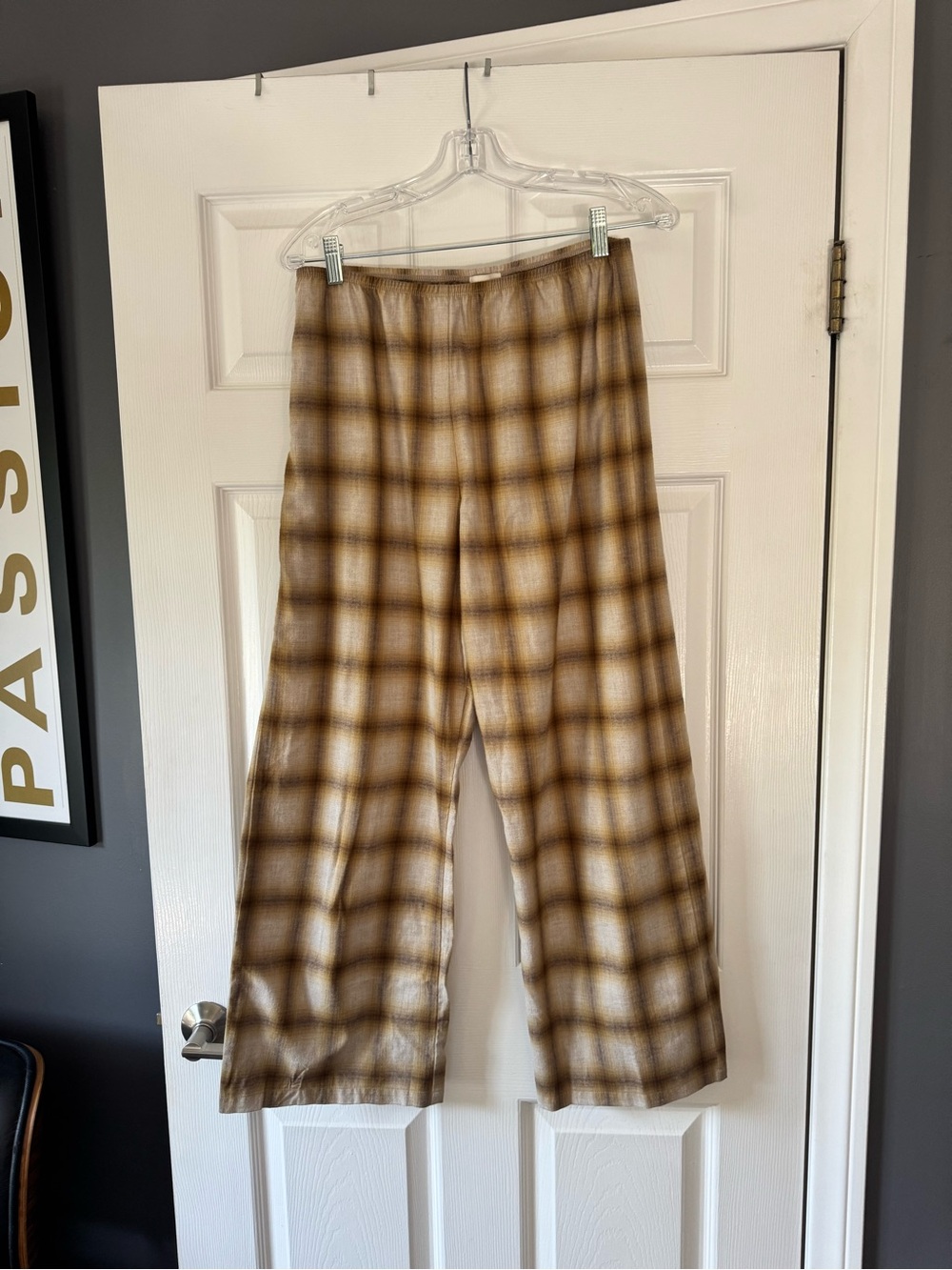 DONNI. Plaid Simple Pant